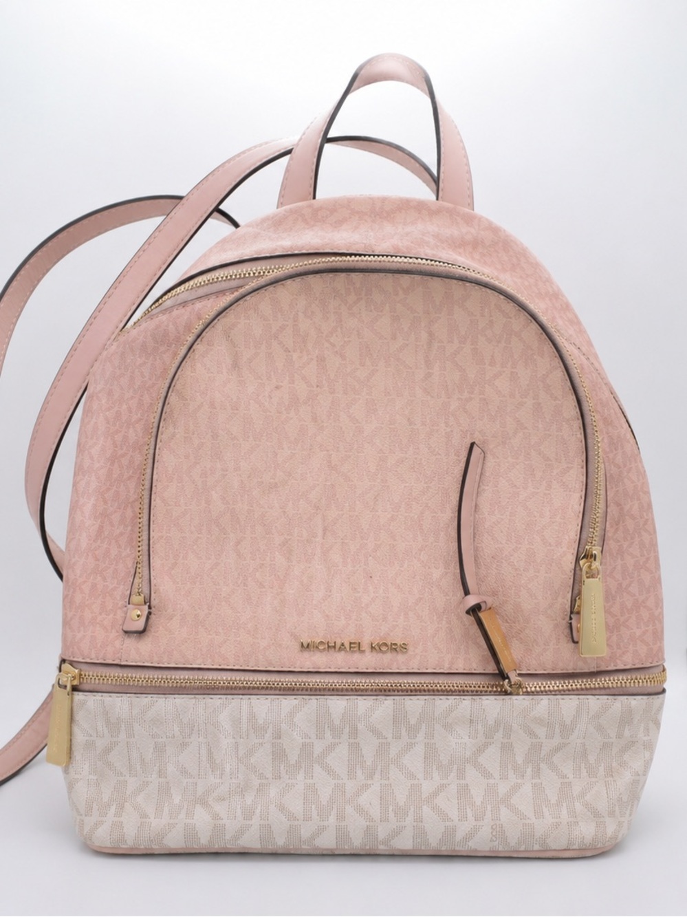 Michael Kors Pink Signature Medium Backpack - Picture 1 of 3